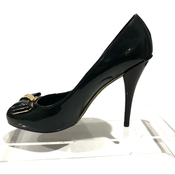 Authentic Louis Vuitton Pin Up Style Round Toe with Bow Pumps Heels Rare - Picture 11 of 17